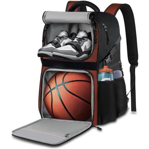 New Basketball Bag Backpack with Ball Holder Shoes Compartment Large Basketball